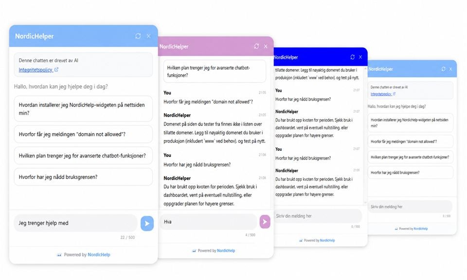 Website widget answers instantly